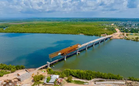 Pangani Bridge construction enters advanced stage