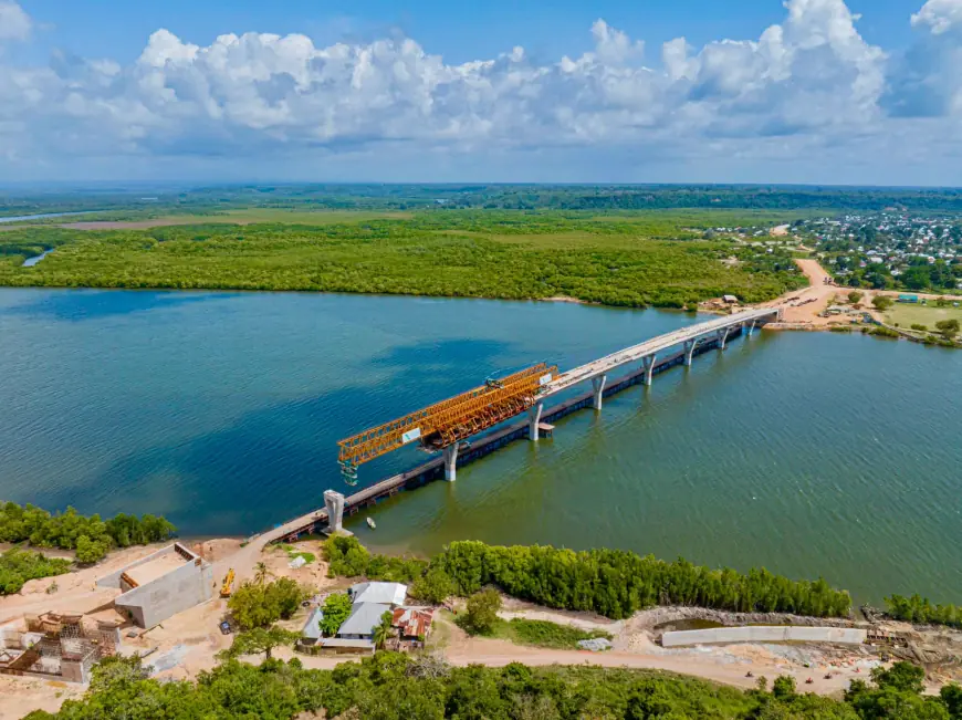Pangani Bridge construction enters advanced stage